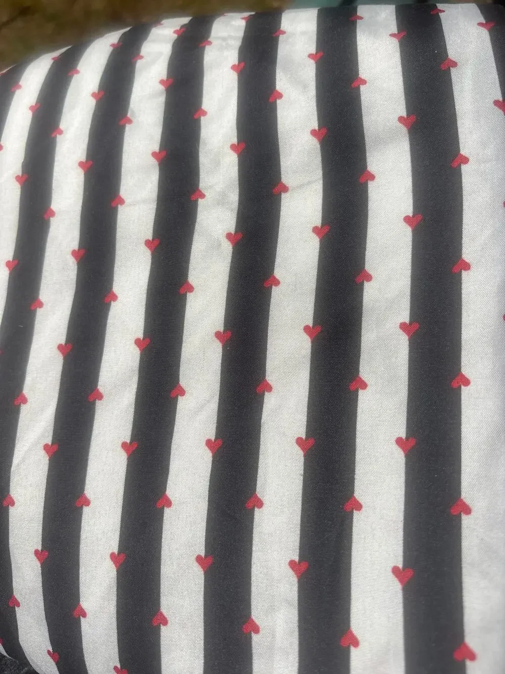 Betsey Johnson Wonderland Stripe Sheets With Hearts Wrinkle Free Microfiber FULL